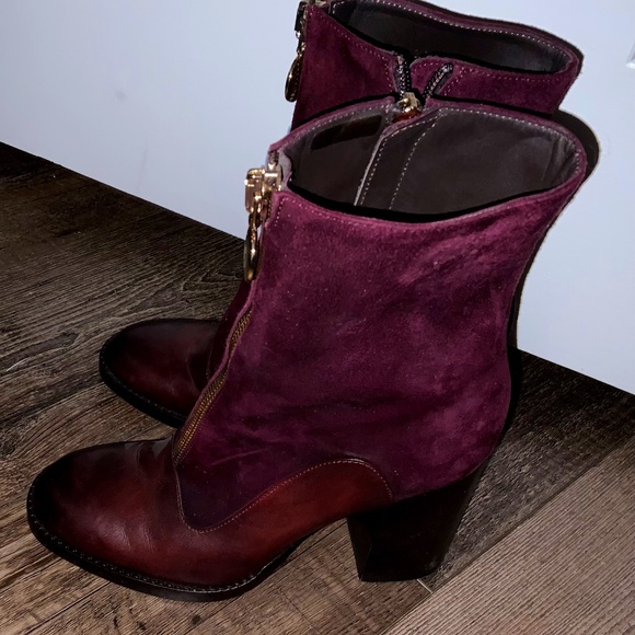 Capezzani burgundy size 6.5 (37) ankle boots - Picture 1 of 3